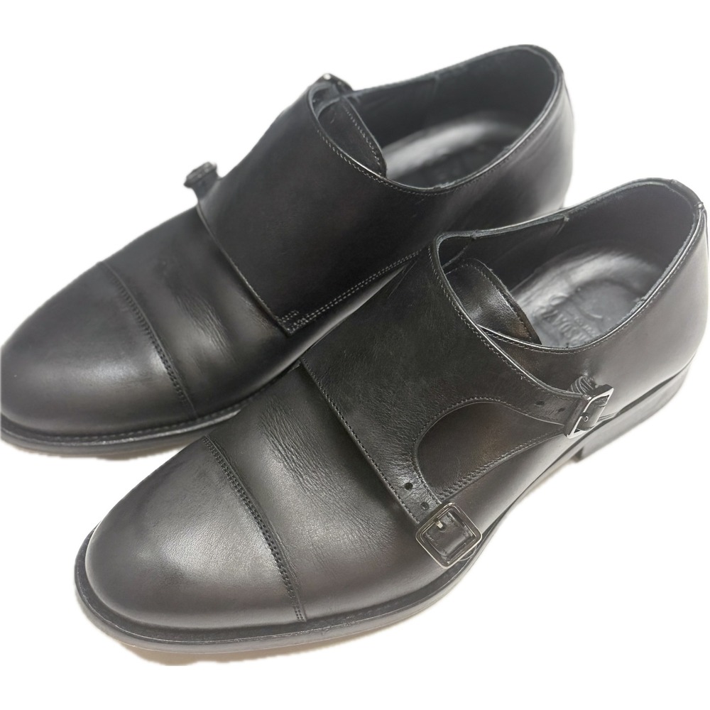 Thursday Boot Company Saint Double Monk Strap Shoes Men's 6.5 Black Leather